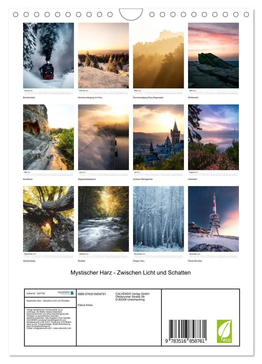 Bild: 9783516858761 | Mystischer Harz - Zwischen Licht und Schatten (Wandkalender 2027...
