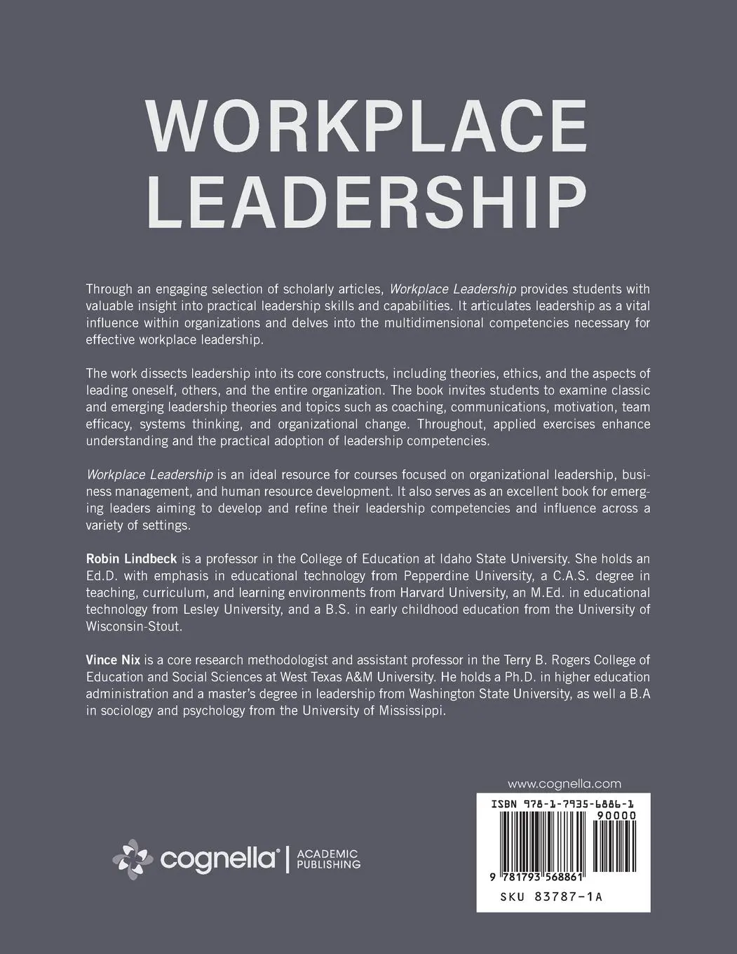 Rückseite: 9781793568861 | Workplace Leadership | Robin Lindbeck (u. a.) | Taschenbuch | Englisch