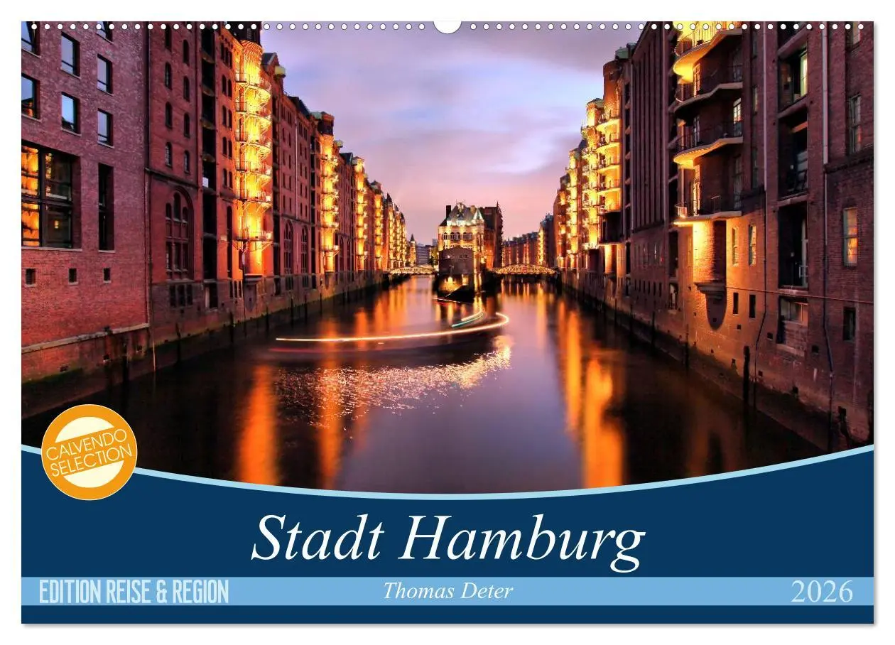 Cover: 9783516228861 | Stadt Hamburg (Wandkalender 2026 DIN A2 quer), CALVENDO Monatskalender