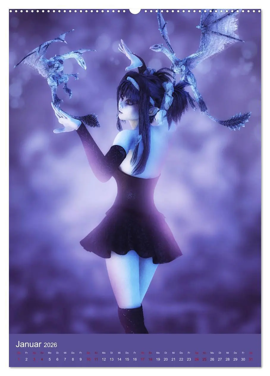 Bild: 9783516398861 | Mädchen im Manga Style (Gothic Art) (hochwertiger Premium...
