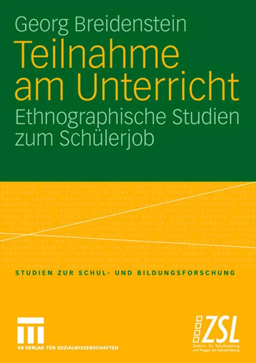 Cover: 9783531148861 | Teilnahme am Unterricht | Ethnographische Studien zum Schülerjob