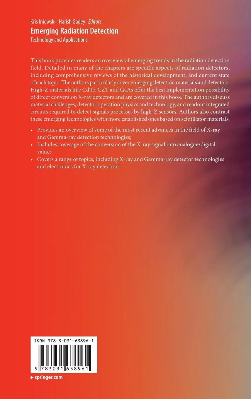 Rückseite: 9783031638961 | Emerging Radiation Detection | Technology and Applications | Buch