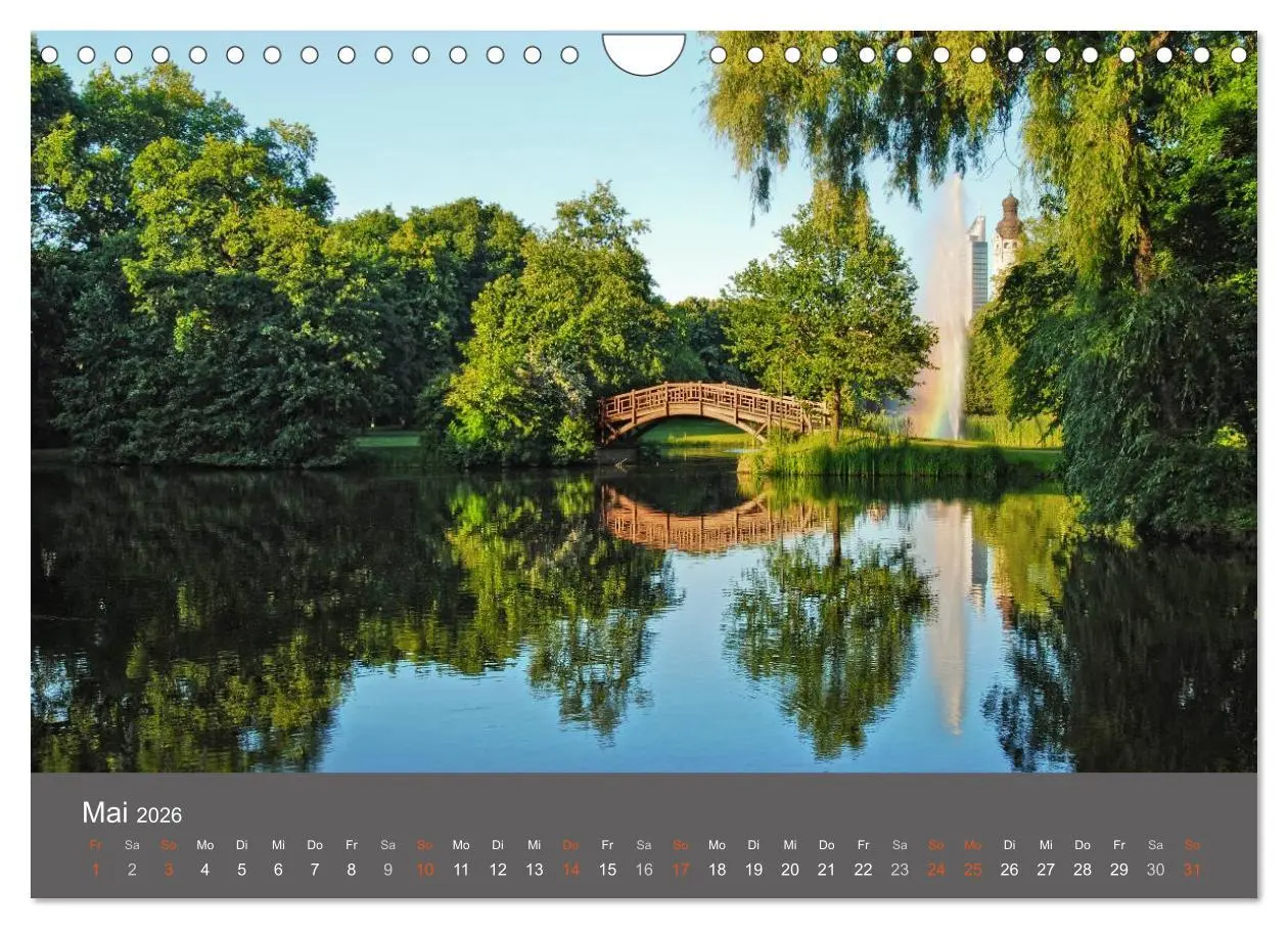 Bild: 9783516078961 | Leipzig - Parks und Landschaften (Wandkalender 2026 DIN A4 quer),...