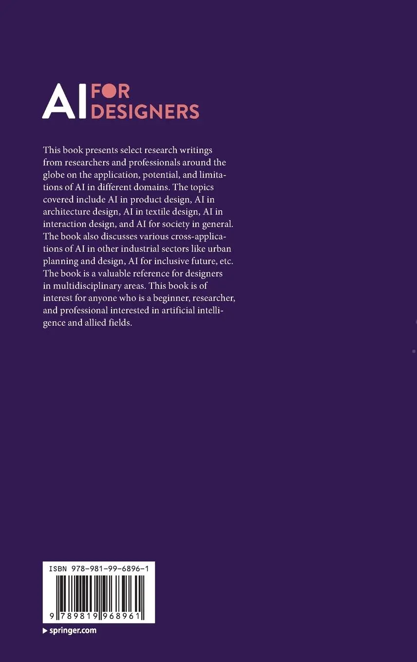 Rückseite: 9789819968961 | AI for Designers | Janakarajan Ramkumar (u. a.) | Buch | xvii | 2023