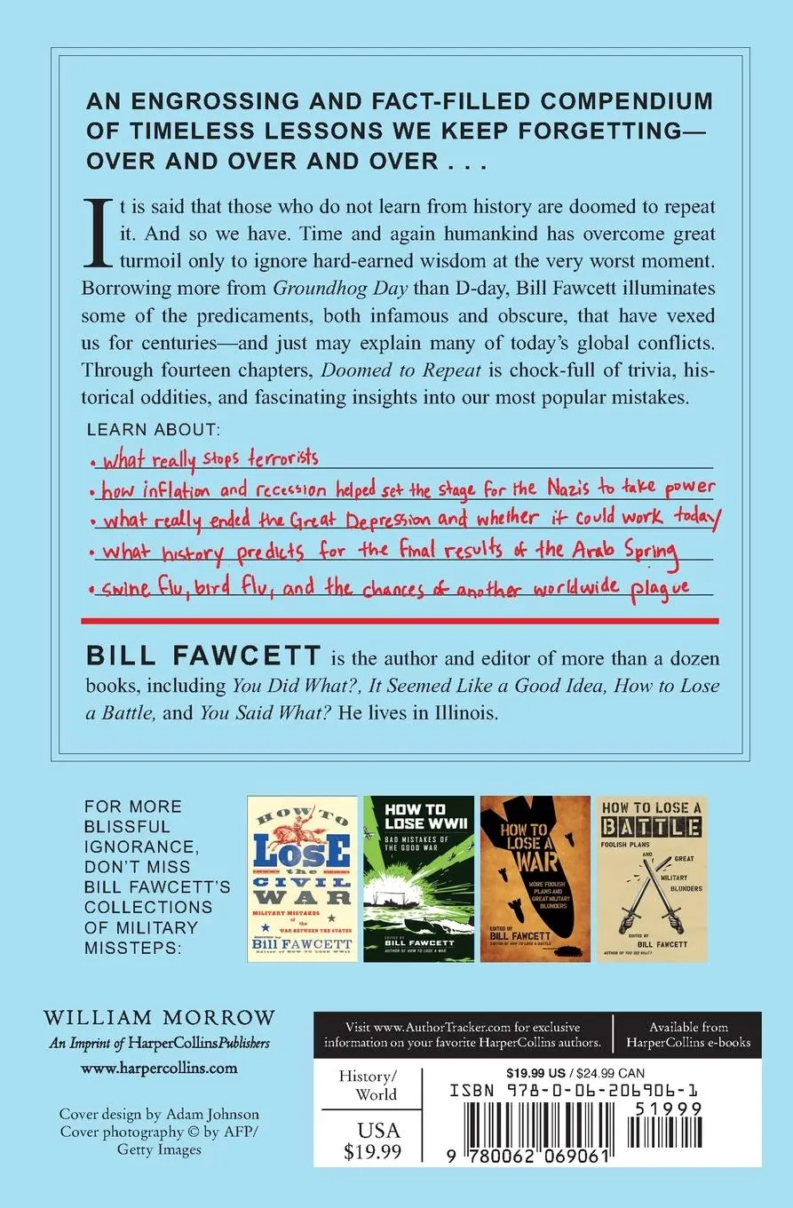 Rückseite: 9780062069061 | DOOMED TO REPEAT PB | Bill Fawcett | Taschenbuch | Englisch | 2018