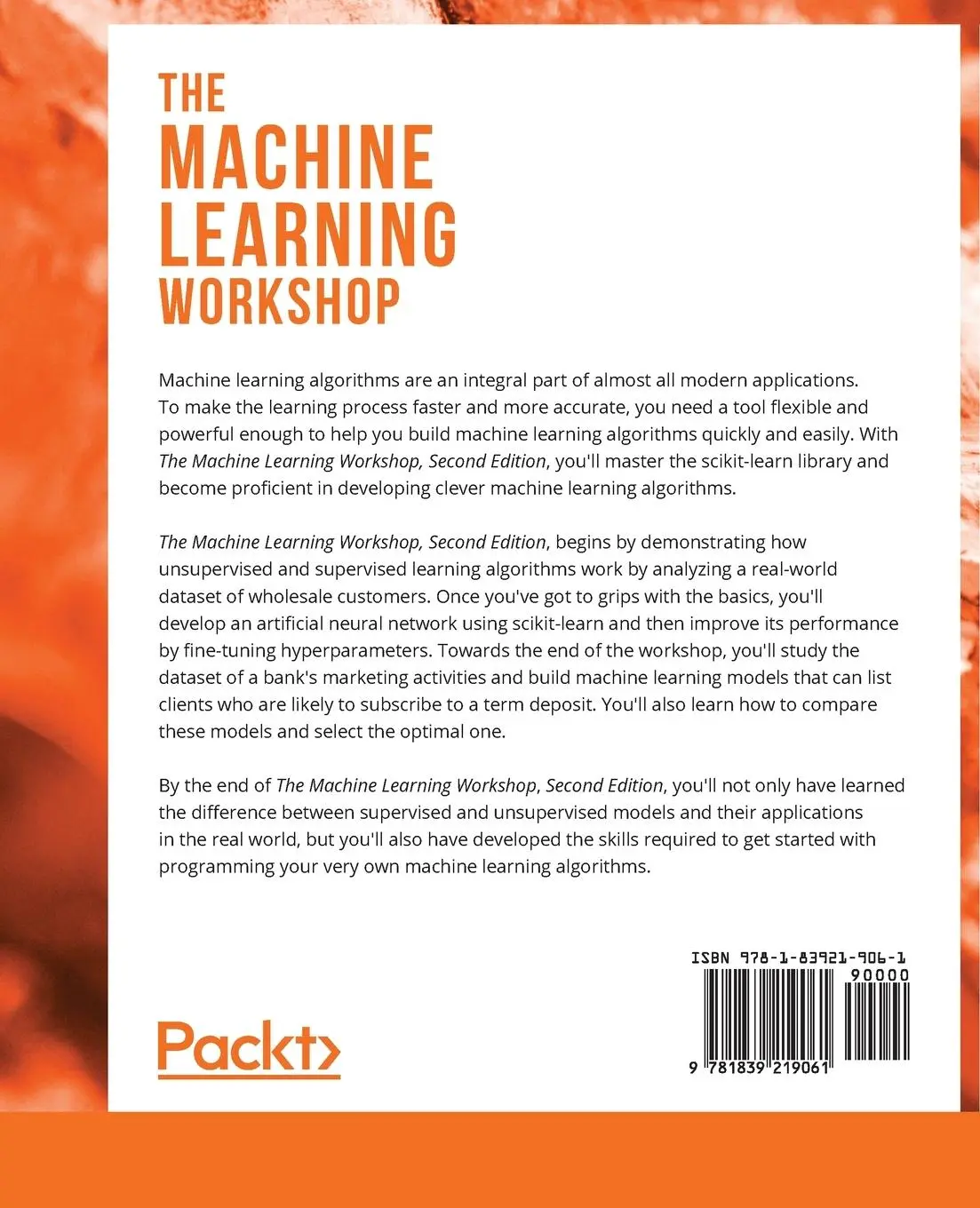 Rückseite: 9781839219061 | The Machine Learning Workshop - Second Edition | Hyatt Saleh | Buch