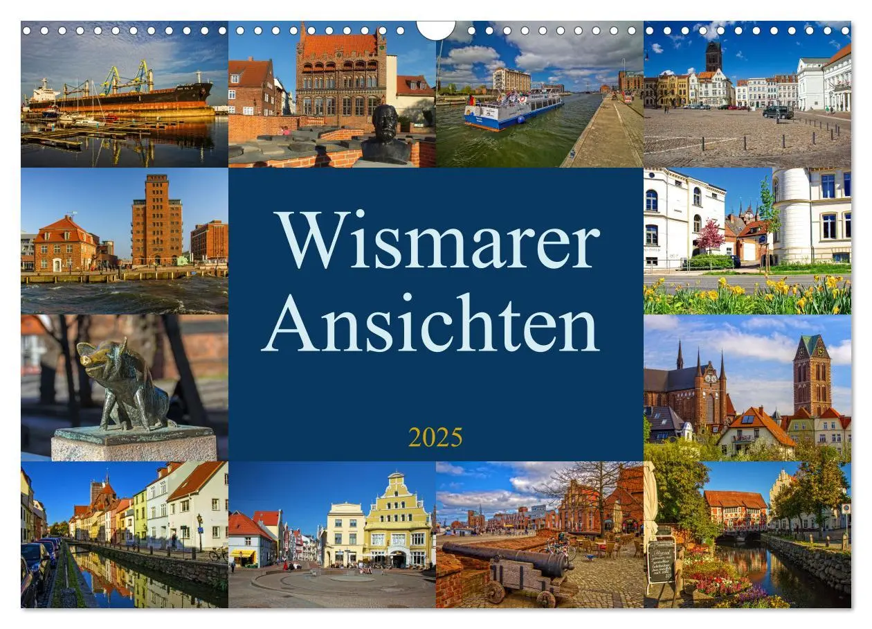 Cover: 9783435619061 | Wismarer Ansichten 2025 (Wandkalender 2025 DIN A3 quer), CALVENDO...