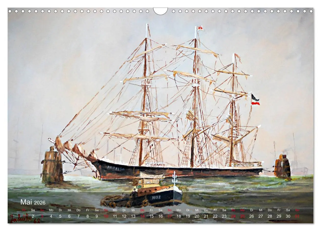 Bild: 9783457879061 | Segel am Horizont - Marinemaler Alfred Jahnke (Wandkalender 2026...