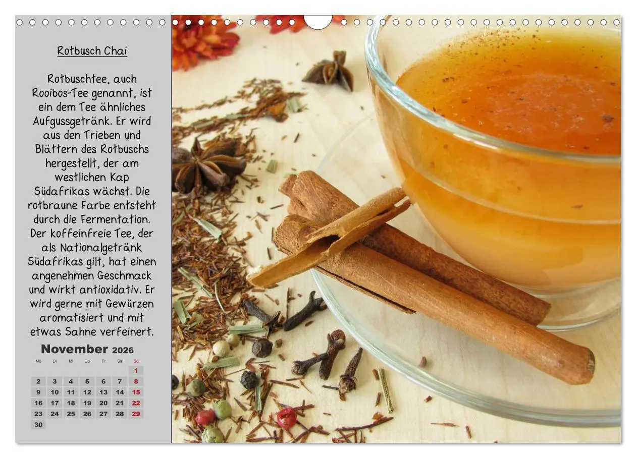 Bild: 9783516109061 | Eine kleine Teekunde - Zwölf Teesorten im Porträt (Wandkalender...
