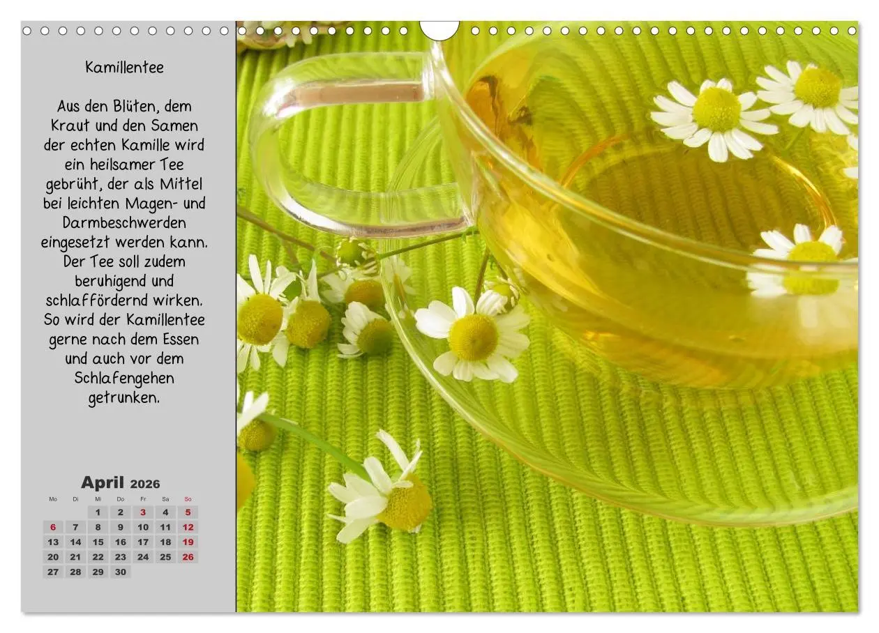 Bild: 9783516109061 | Eine kleine Teekunde - Zwölf Teesorten im Porträt (Wandkalender...