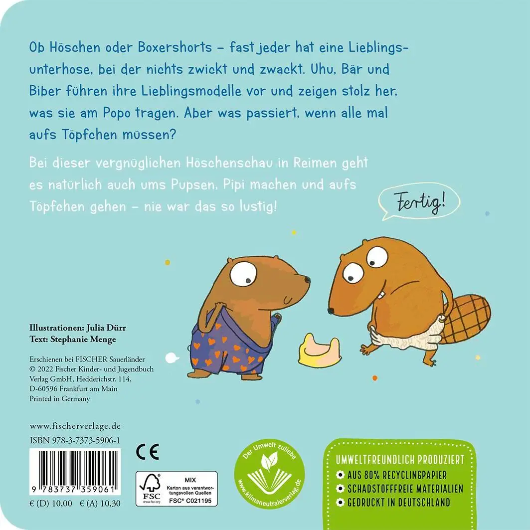 Rückseite: 9783737359061 | Uhu in der Unterhose | Stephanie Menge | Buch | 18 S. | Deutsch | 2022