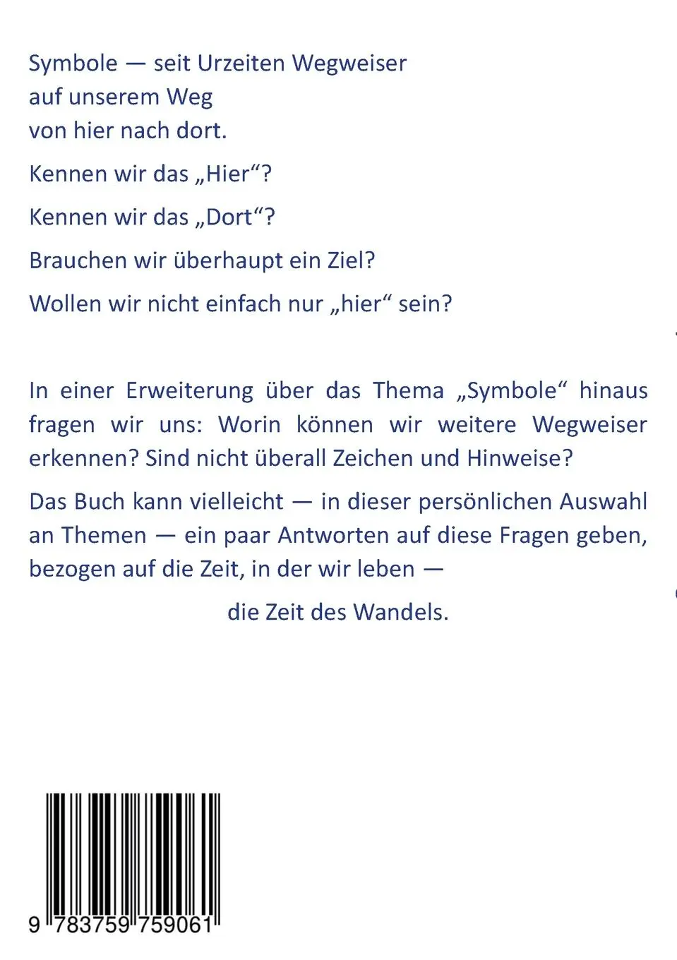 Rückseite: 9783759759061 | Symbole und der Weg des Menschen | Günter Jahn | Taschenbuch | 112 S.