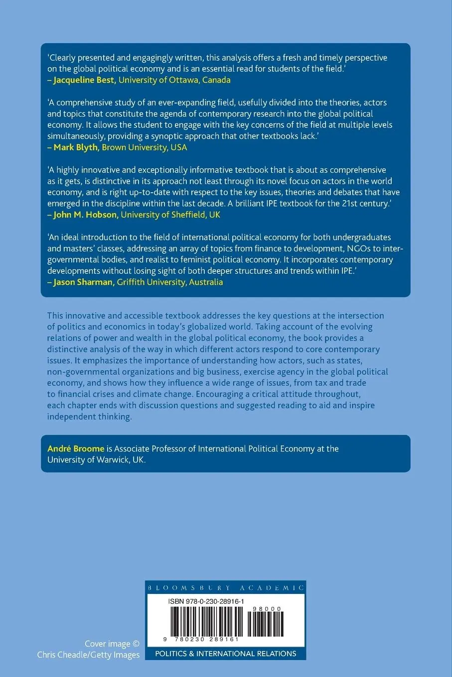 Rückseite: 9780230289161 | Issues and Actors in the Global Political Economy | Andre Broome