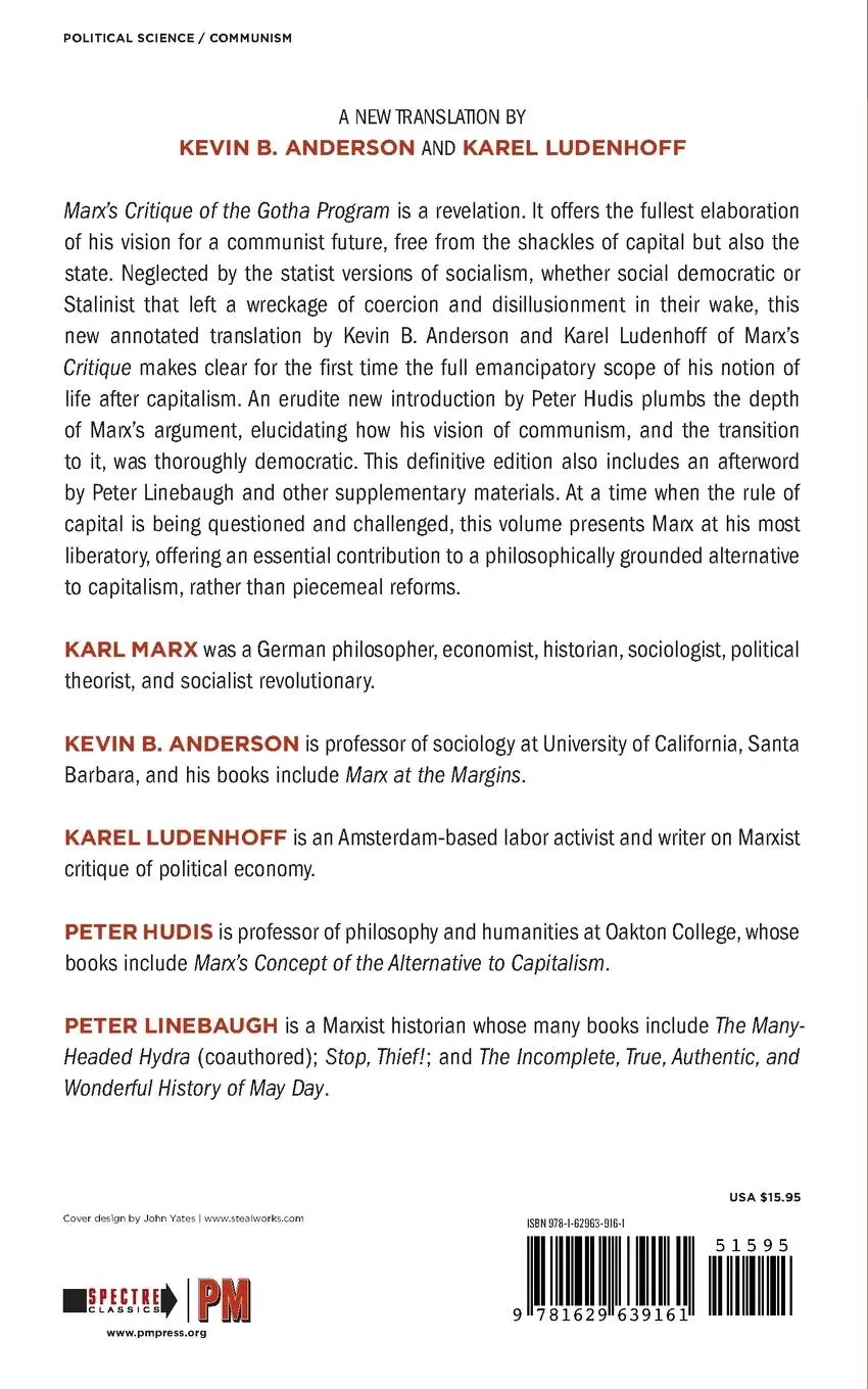 Rückseite: 9781629639161 | Critique of the Gotha Program | Karl Marx | Taschenbuch | Englisch