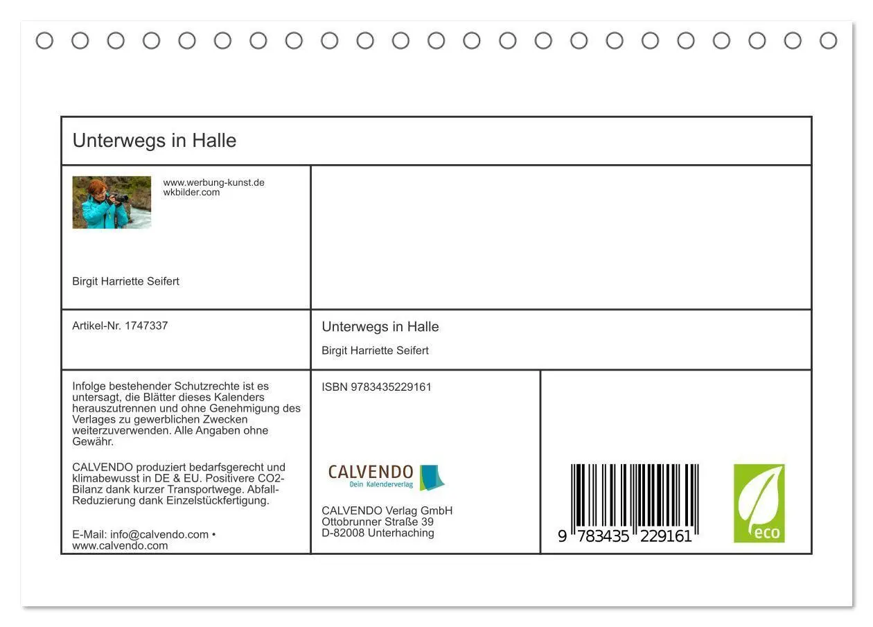 Bild: 9783435229161 | Unterwegs in Halle (Tischkalender 2025 DIN A5 quer), CALVENDO...