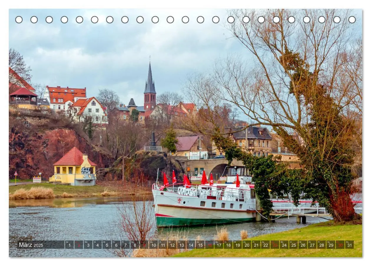 Bild: 9783435229161 | Unterwegs in Halle (Tischkalender 2025 DIN A5 quer), CALVENDO...