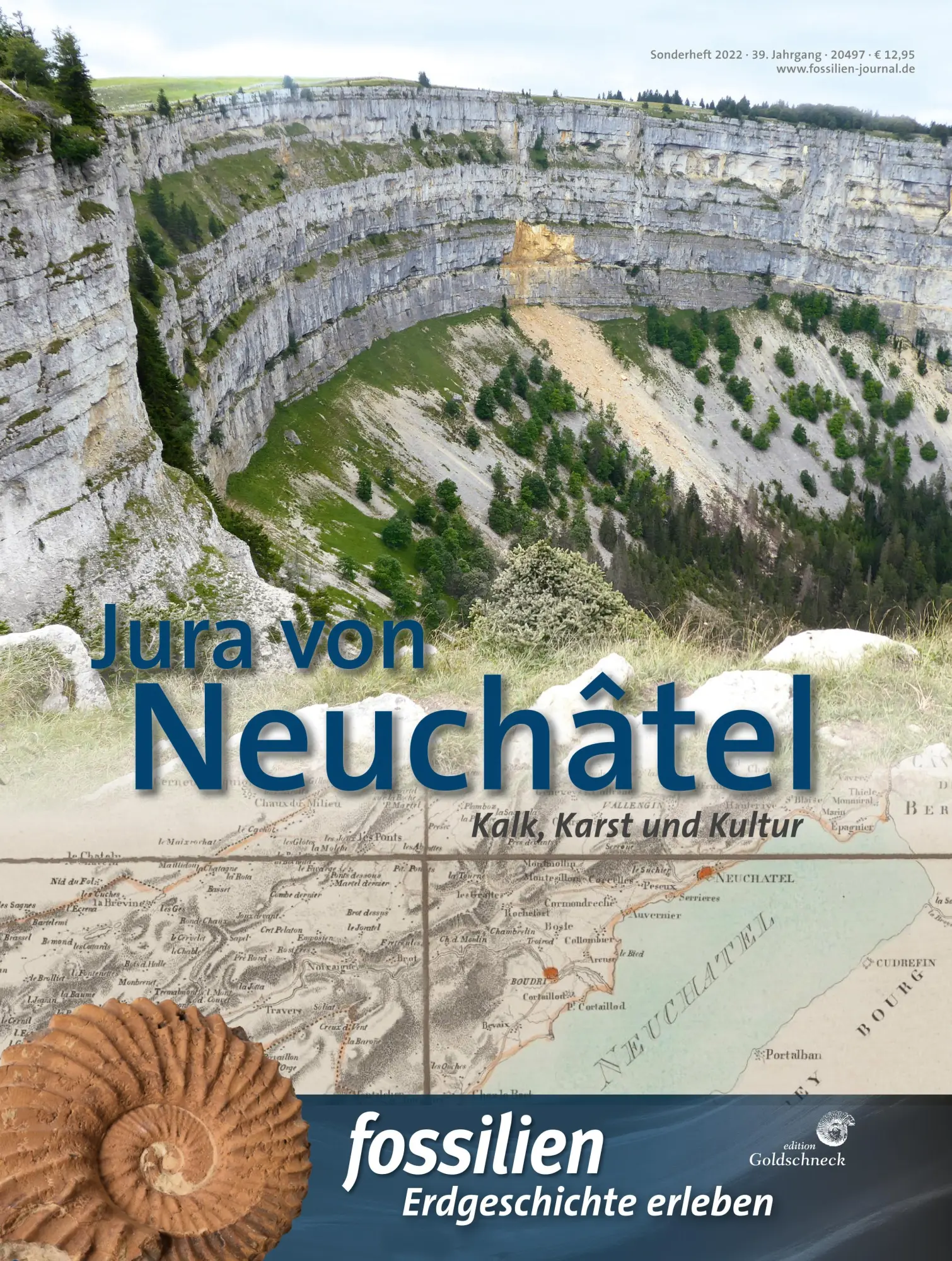 Cover: 9783494019161 | Jura von Neuchâtel | Kalk, Karst und Kultur | Redaktion Fossilien Cover: 9783494019161 | Jura von Neuchâtel | Kalk, Karst und Kultur | Redaktion Fossilien