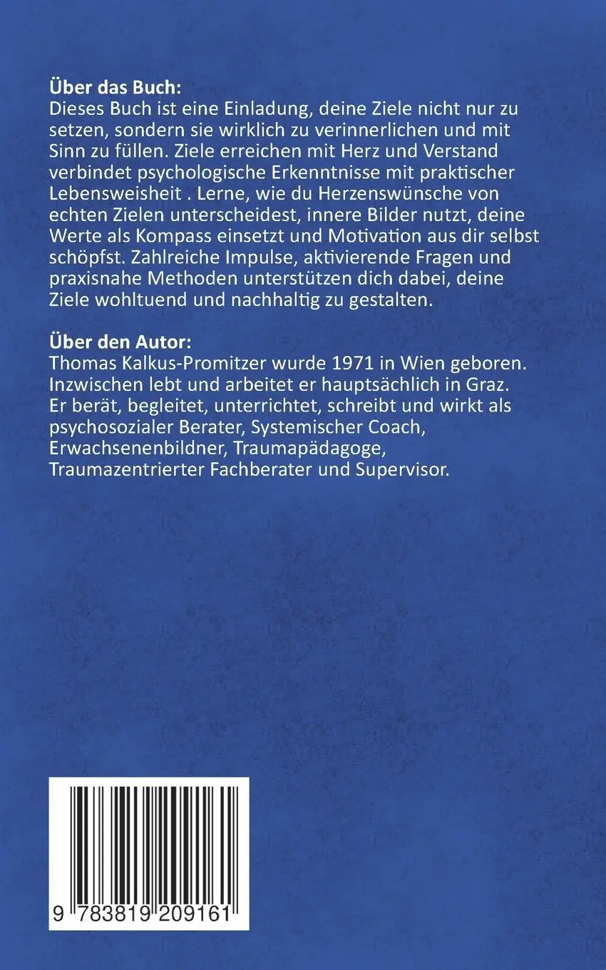Rückseite: 9783819209161 | Ziele erreichen mit Herz und Verstand | Thomas Kalkus-Promitzer | Buch