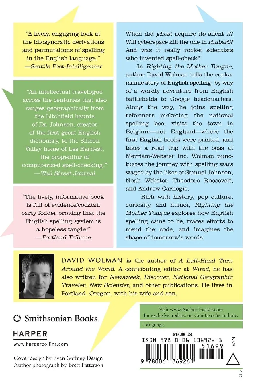 Rückseite: 9780061369261 | Righting the Mother Tongue | David Wolman | Taschenbuch | Englisch