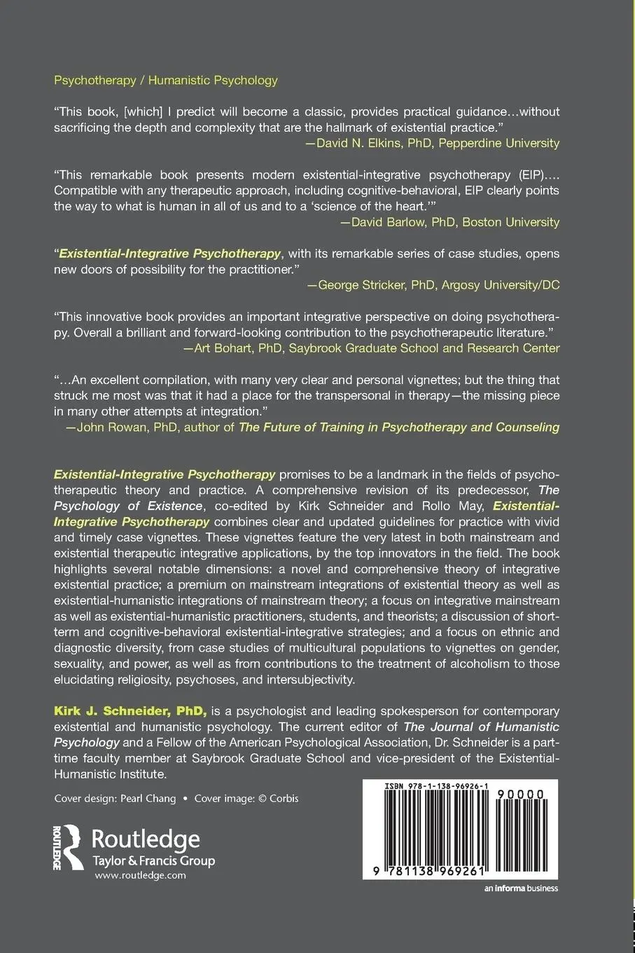 Rückseite: 9781138969261 | Existential-Integrative Psychotherapy | Kirk J. Schneider | Buch