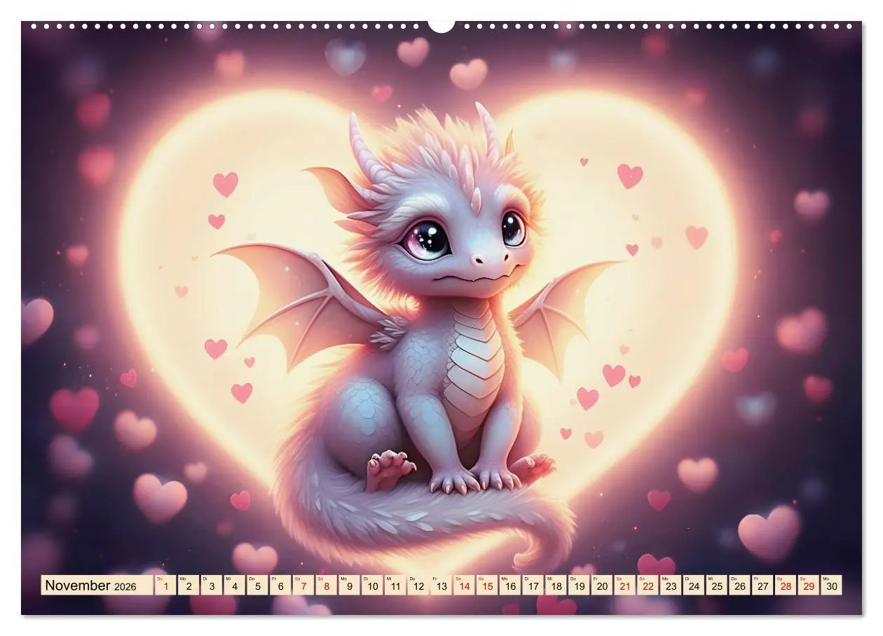 Bild: 9783457309261 | Süße Babydrachen (hochwertiger Premium Wandkalender 2026 DIN A2...