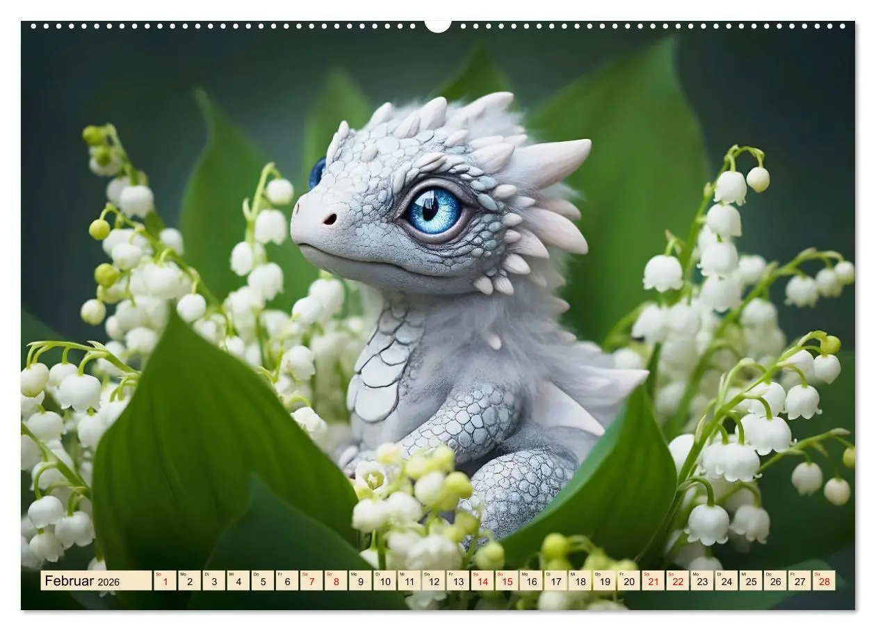 Bild: 9783457309261 | Süße Babydrachen (hochwertiger Premium Wandkalender 2026 DIN A2...