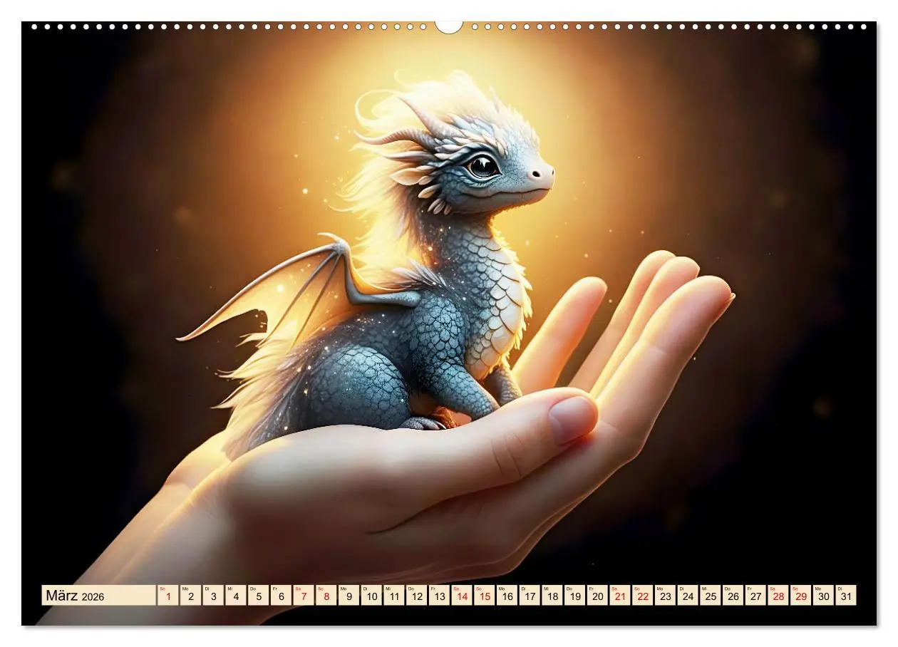 Bild: 9783457309261 | Süße Babydrachen (hochwertiger Premium Wandkalender 2026 DIN A2...