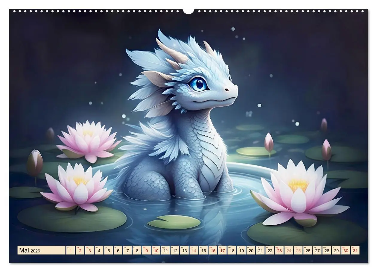 Bild: 9783457309261 | Süße Babydrachen (hochwertiger Premium Wandkalender 2026 DIN A2...