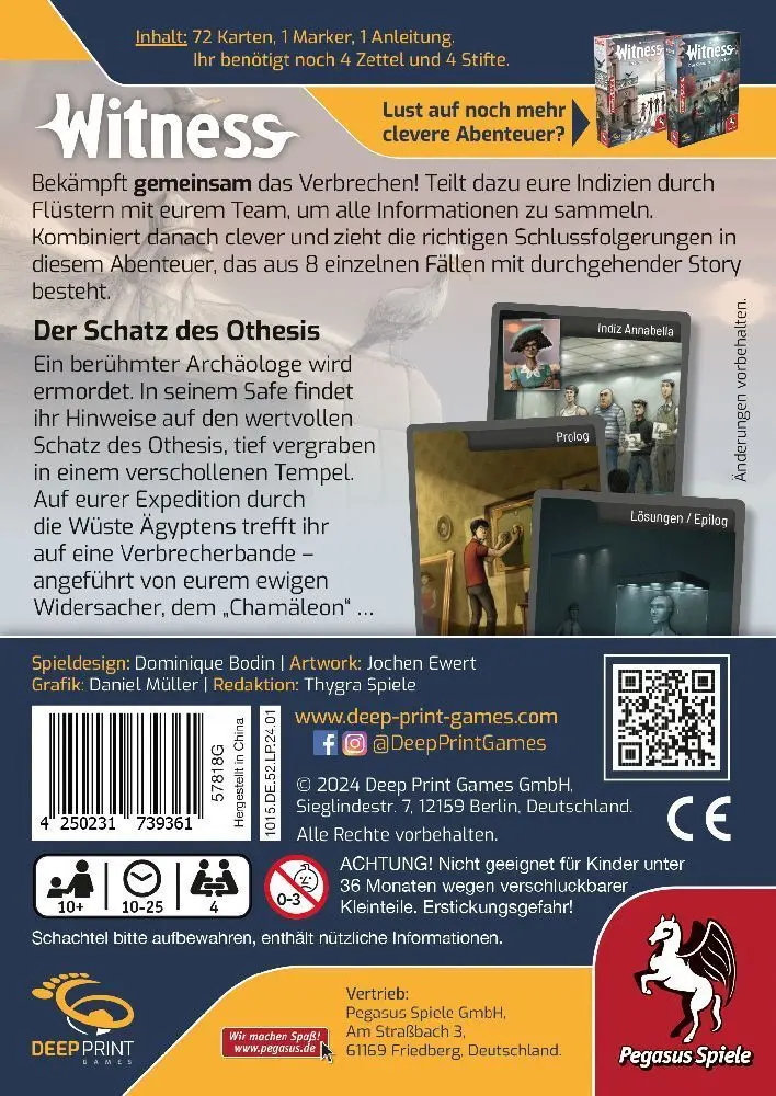 Bild: 4250231739361 | Witness Der Schatz des Othesis (Deep Print Games) | Dominique Bodin