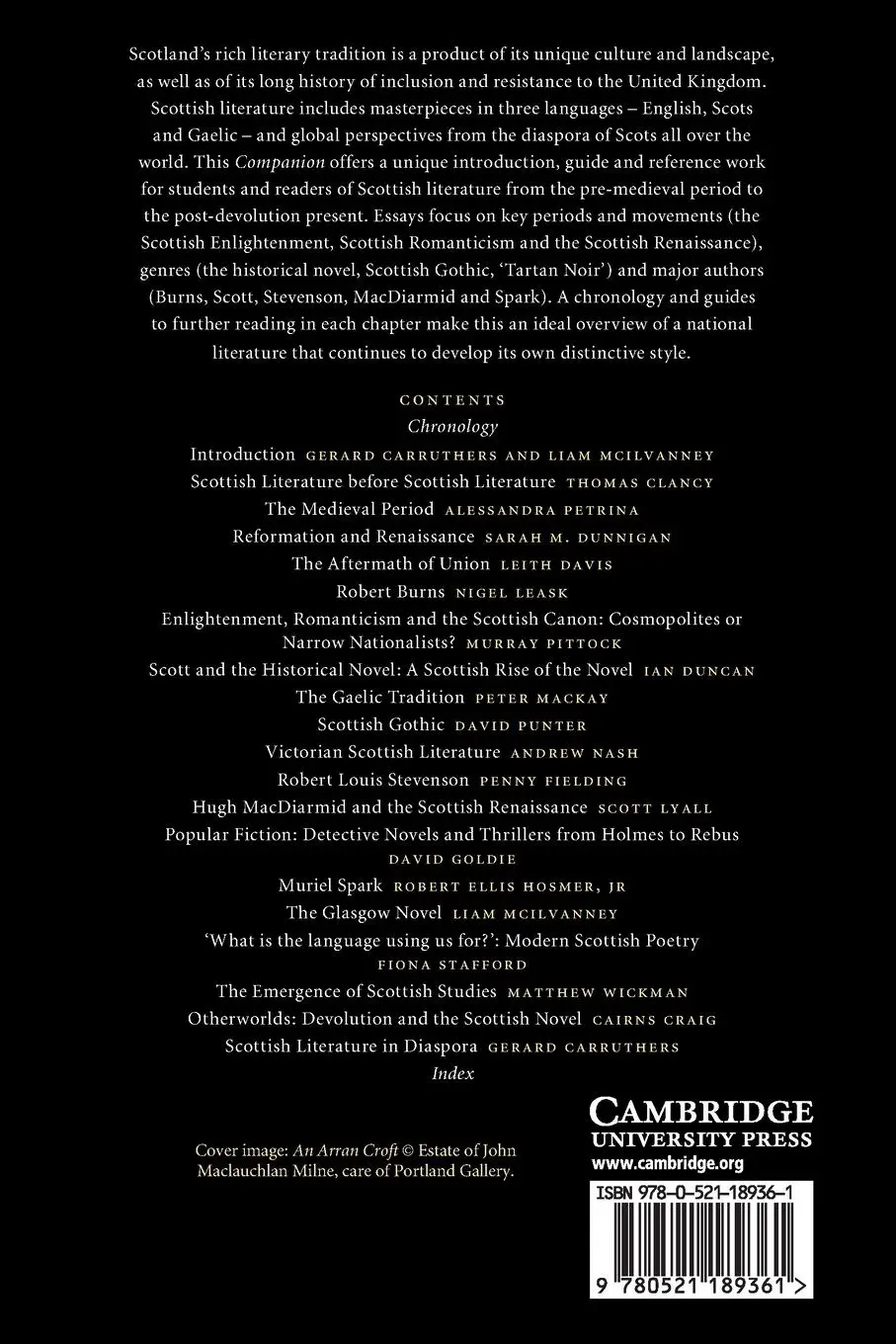 Rückseite: 9780521189361 | The Cambridge Companion to Scottish Literature | Carruthers (u. a.)