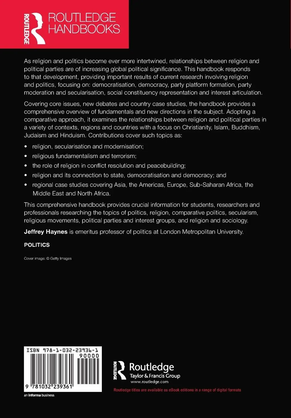 Rückseite: 9781032239361 | The Routledge Handbook to Religion and Political Parties | Haynes