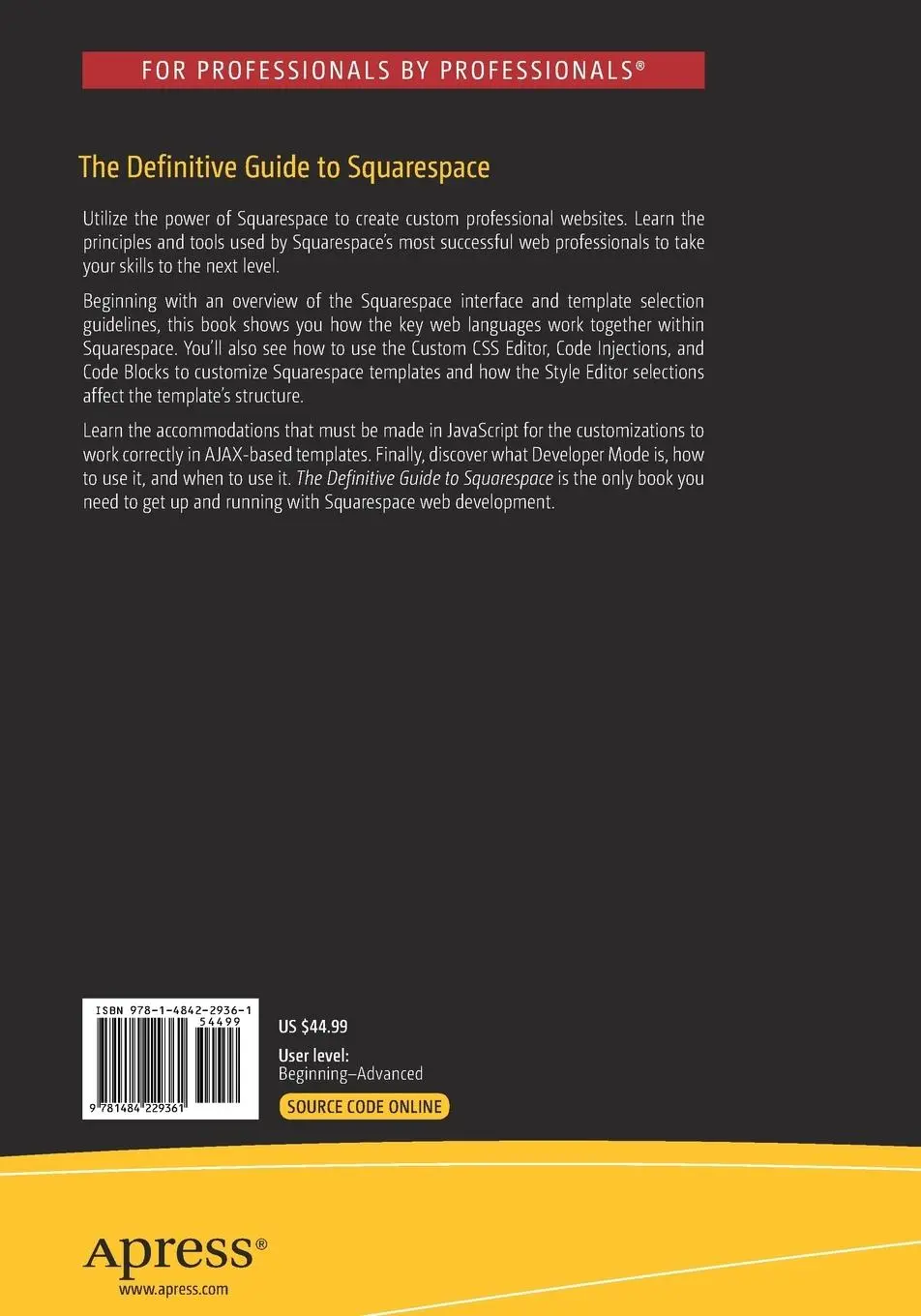 Rückseite: 9781484229361 | The Definitive Guide to Squarespace | Sarah Martin | Taschenbuch | xix