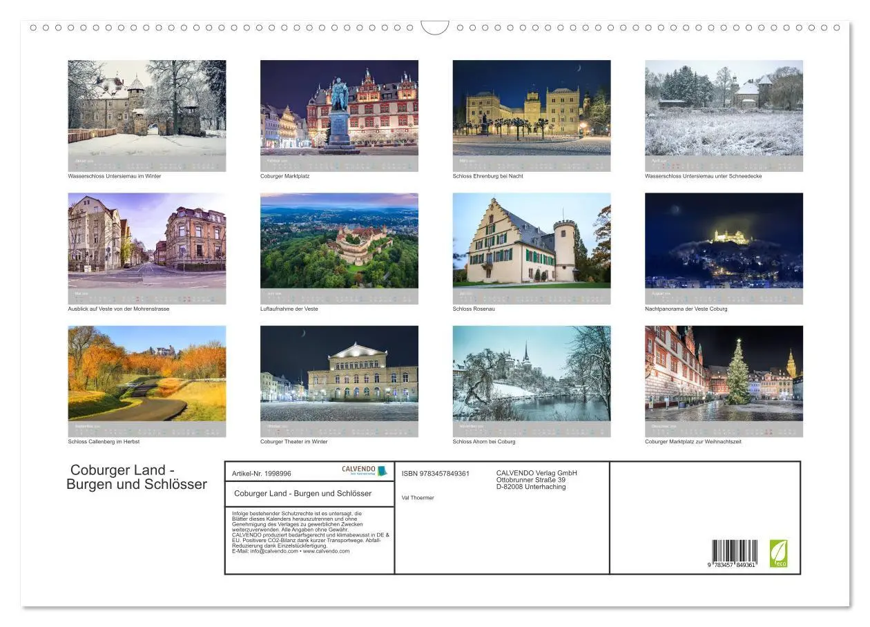Bild: 9783457849361 | Coburger Land - Burgen und Schlösser (Wandkalender 2026 DIN A2...