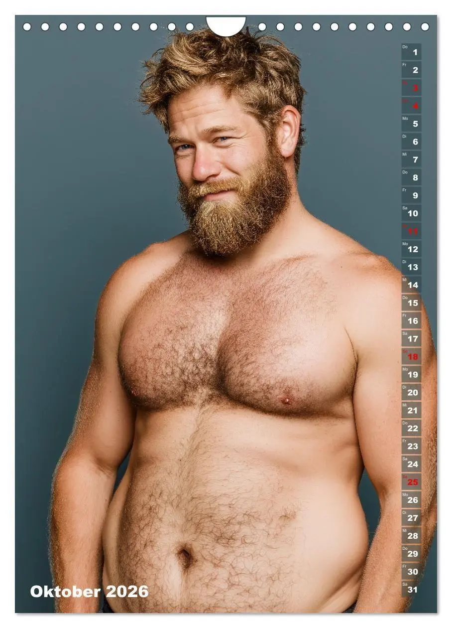 Bild: 9783516629361 | Bärchentyp - Sexy Männerkalender mit Bart, Bierbauch und Charakter...