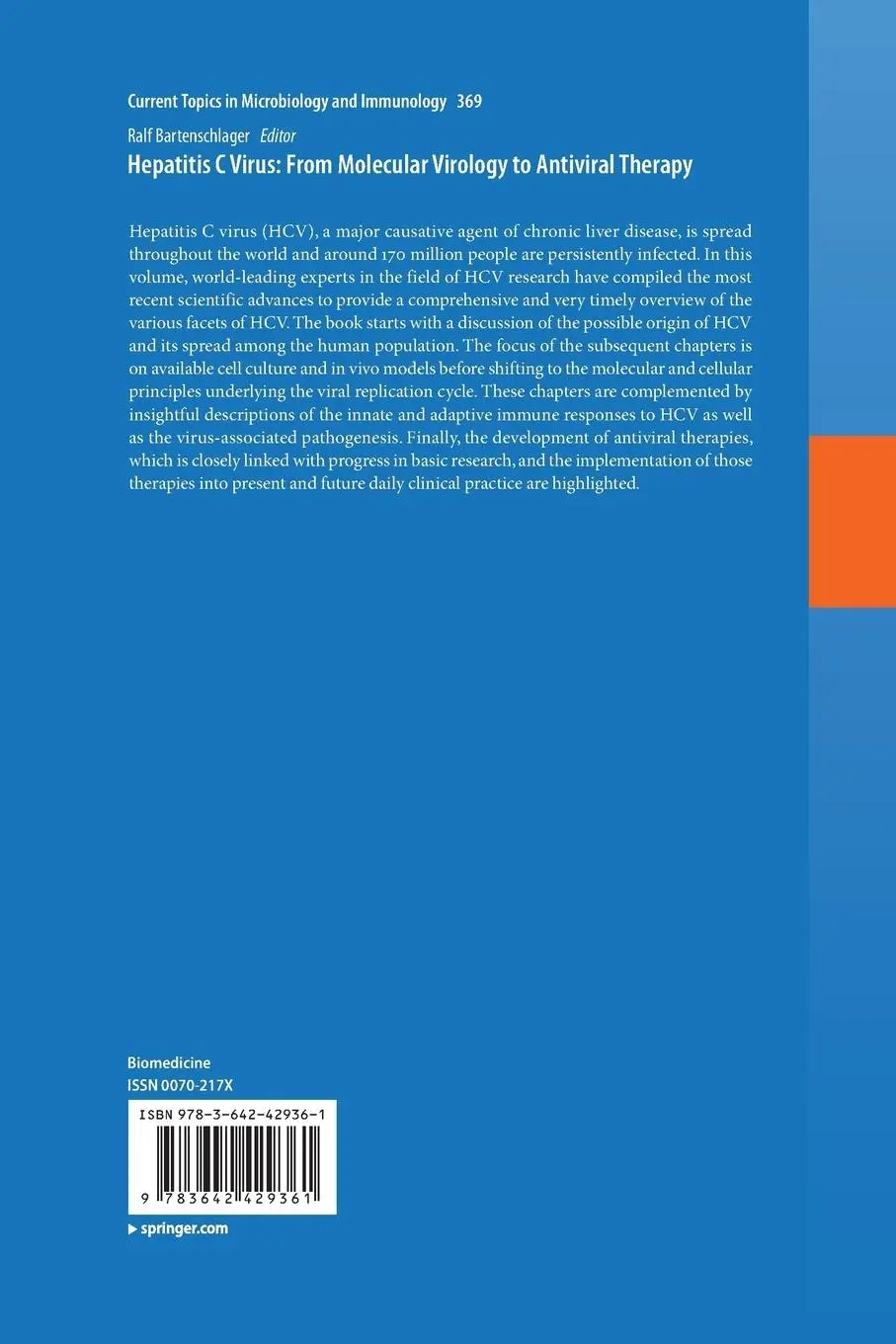 Rückseite: 9783642429361 | Hepatitis C Virus: From Molecular Virology to Antiviral Therapy | Buch