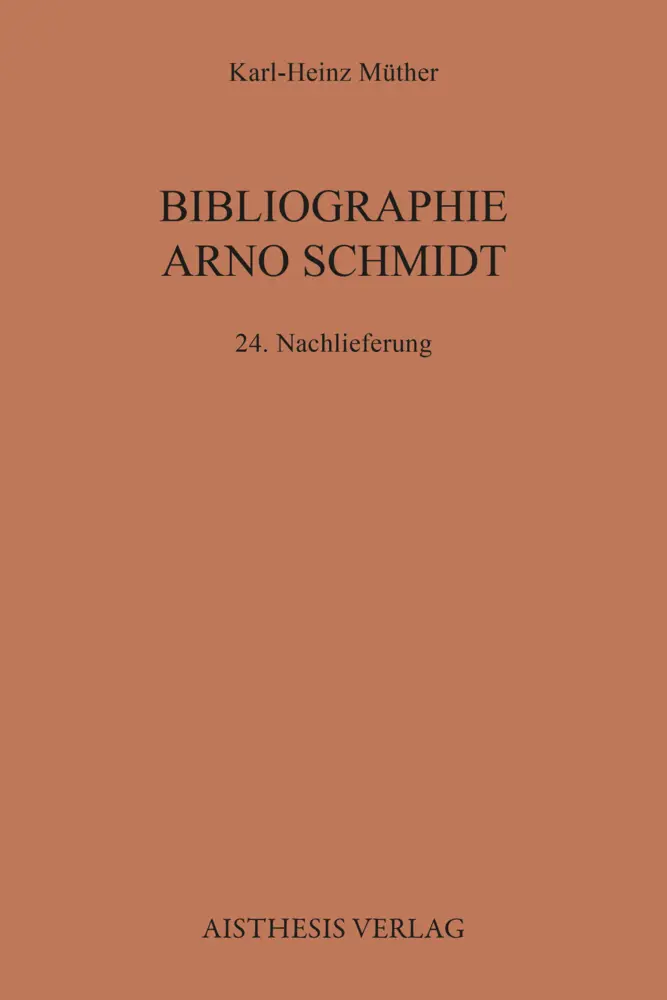 Bibliographie Arno Schmidt