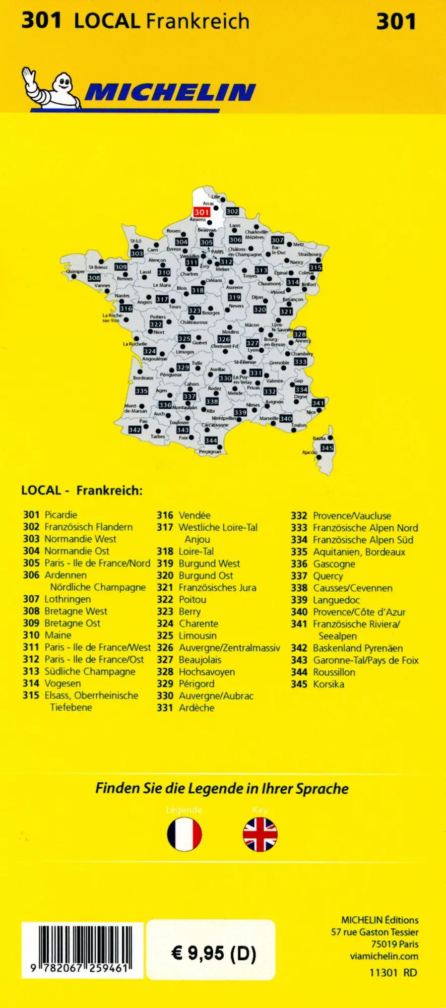 Bild: 9782067259461 | Michelin Picardie | (Land-)Karte | Michelin Localkarte 1 : 150 000