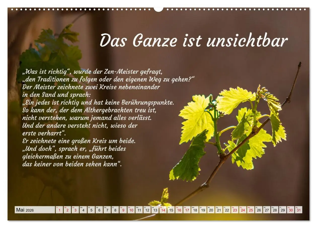 Bild: 9783457529461 | Und der Zen-Meister sprach (Wandkalender 2026 DIN A2 quer),...