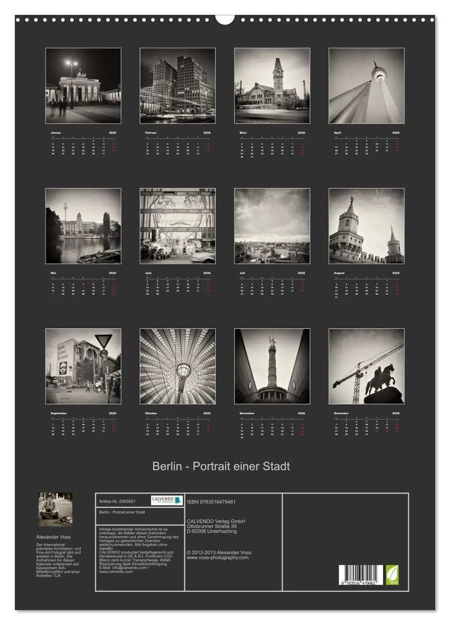 Bild: 9783516479461 | Berlin - Portrait einer Stadt (Wandkalender 2026 DIN A2 hoch),...