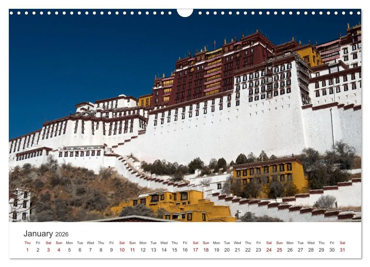 Bild: 9783516549461 | Tibet Monastery and landscapes (Wall Calendar 2026 DIN A3...
