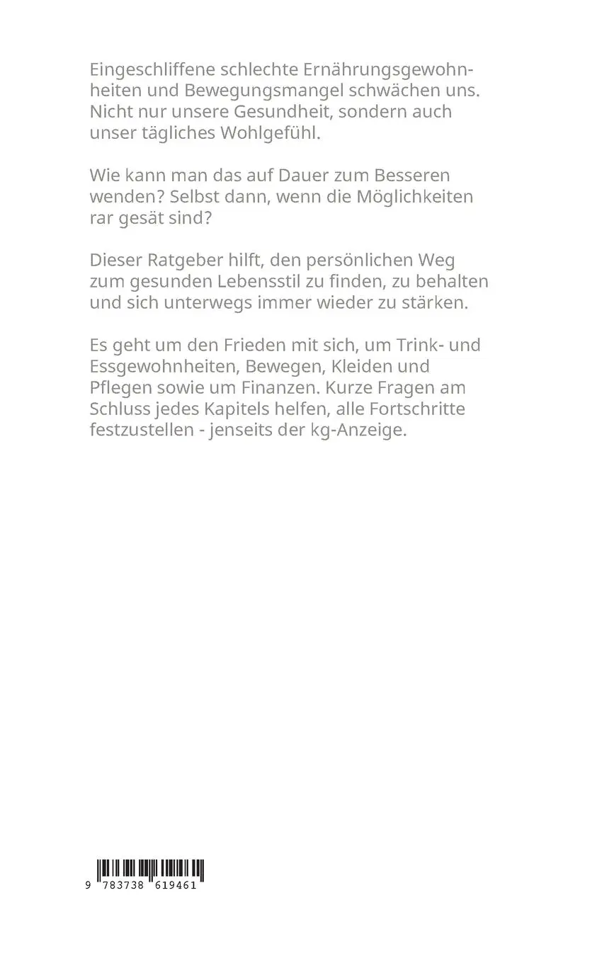 Rückseite: 9783738619461 | Danke, das passt | Für einen gesunden Lebensstil. Jetzt und auf Dauer.