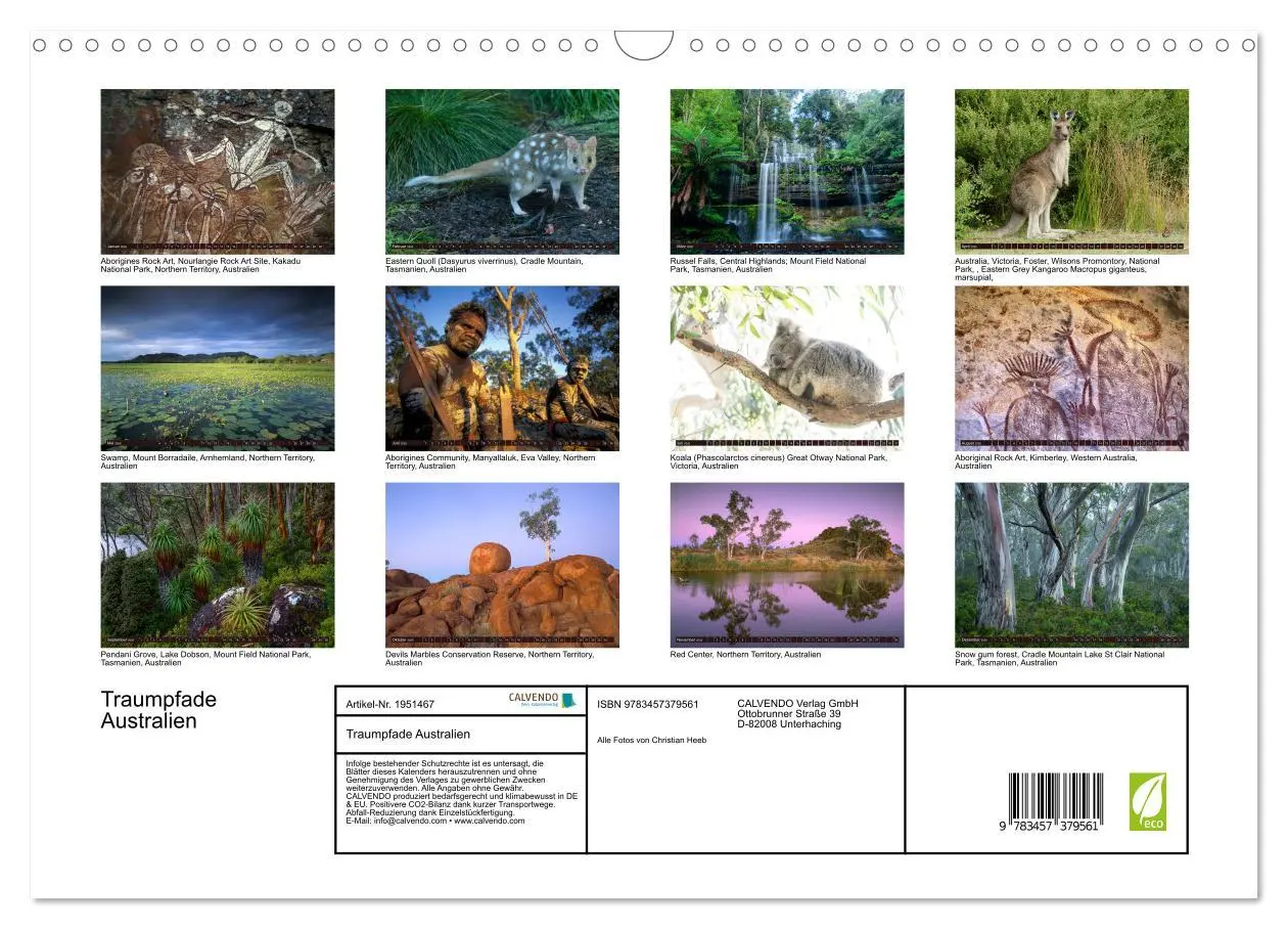 Bild: 9783457379561 | Traumpfade Australien (Wandkalender 2026 DIN A3 quer), CALVENDO...