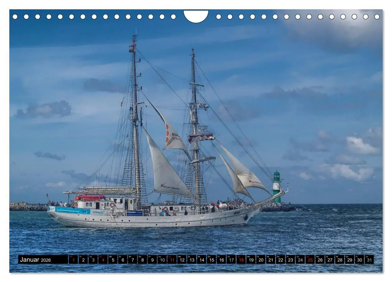 Bild: 9783516159561 | Segelschiffe vor Warnemünde (Wandkalender 2026 DIN A4 quer),...