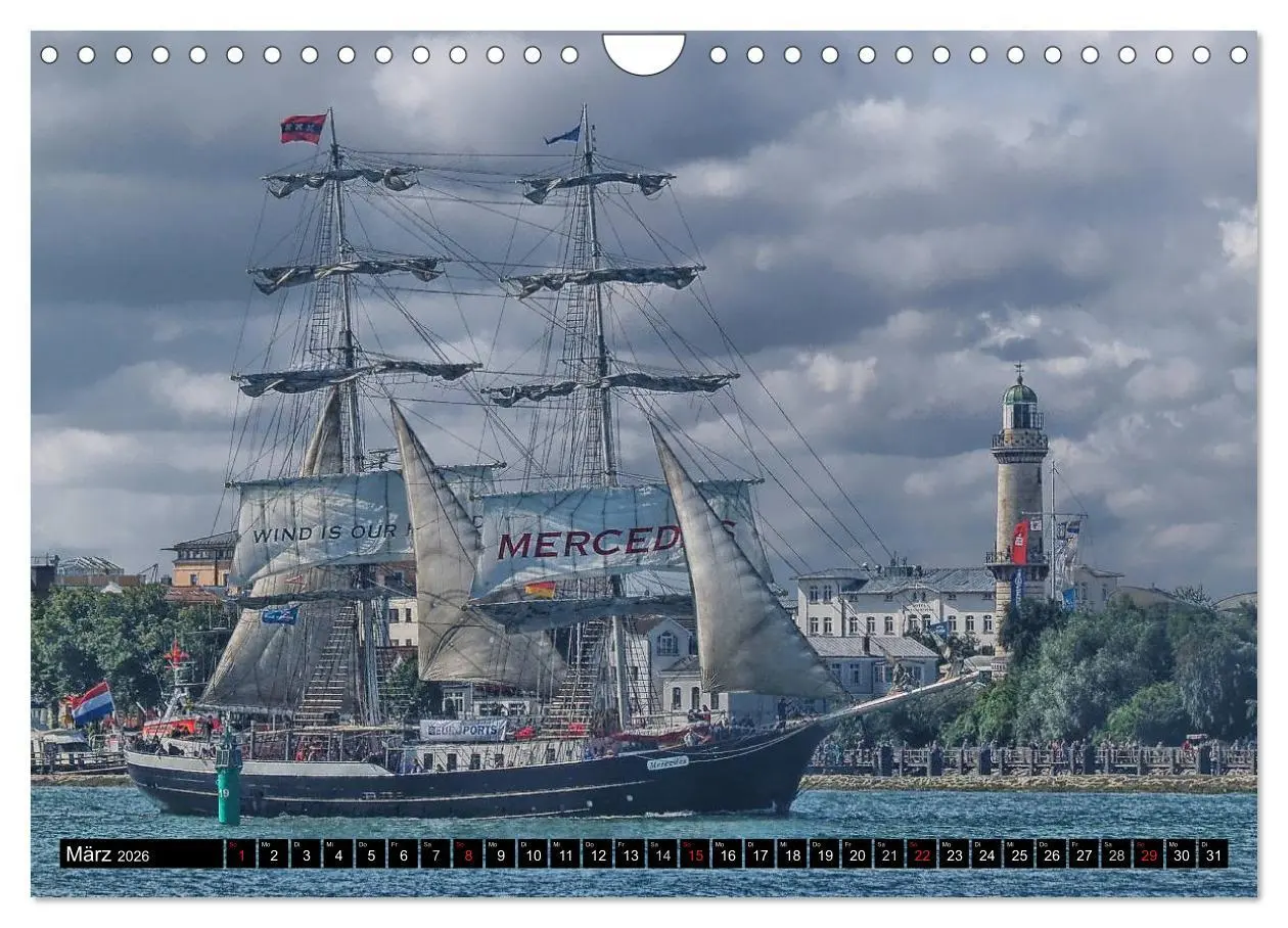 Bild: 9783516159561 | Segelschiffe vor Warnemünde (Wandkalender 2026 DIN A4 quer),...