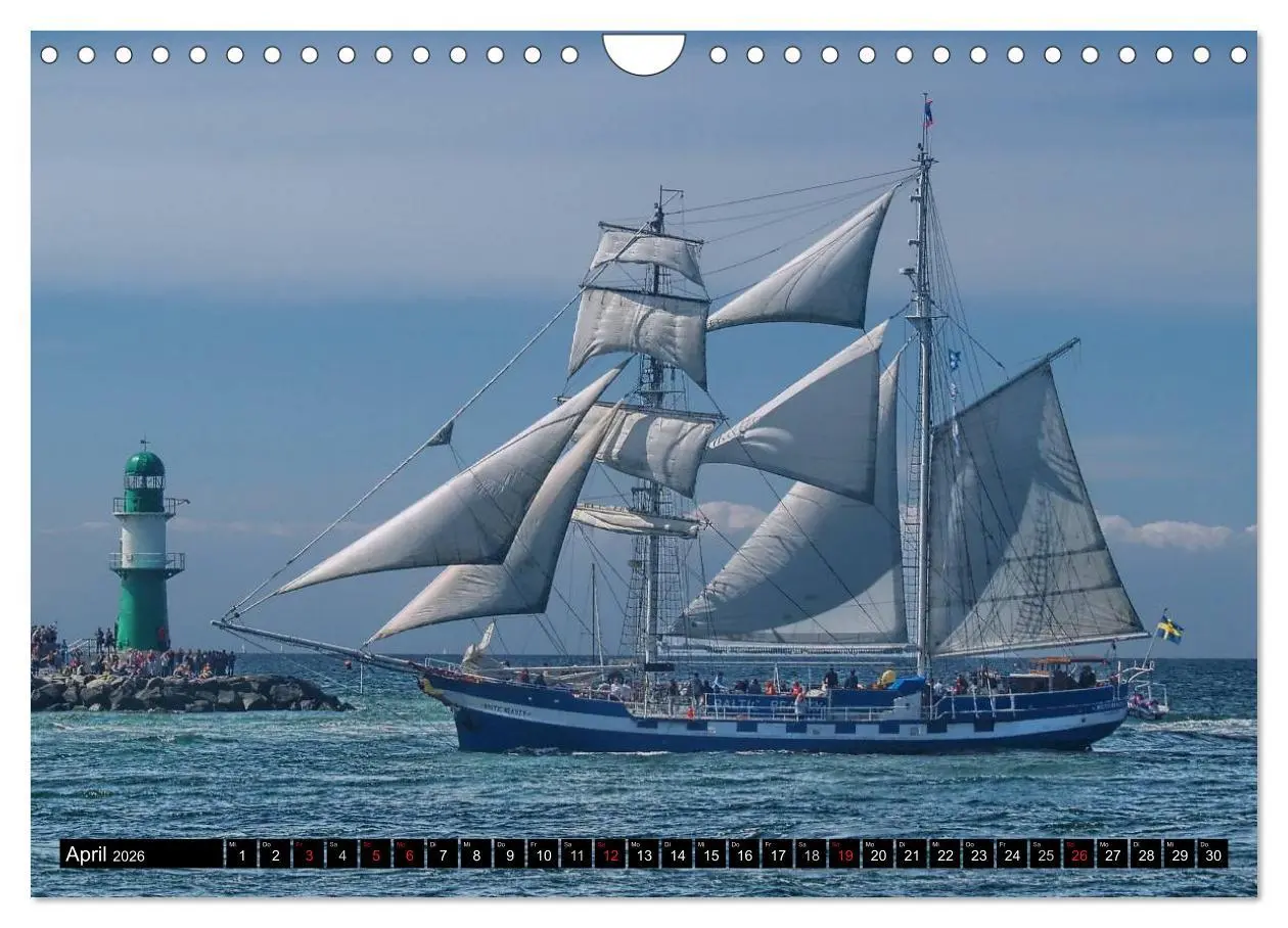 Bild: 9783516159561 | Segelschiffe vor Warnemünde (Wandkalender 2026 DIN A4 quer),...
