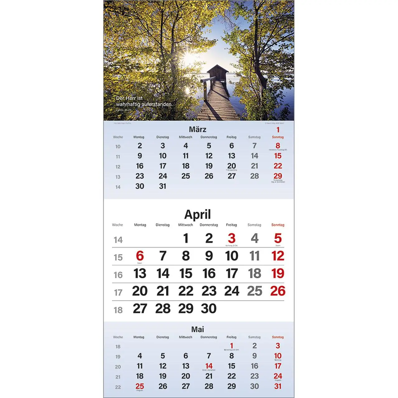 Bild: 9783754829561 | Gott segne meinen Tag 2026 | 3-Monats-Terminer | Kalender | 14 S.
