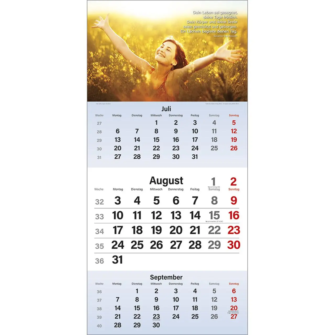 Bild: 9783754829561 | Gott segne meinen Tag 2026 | 3-Monats-Terminer | Kalender | 14 S.