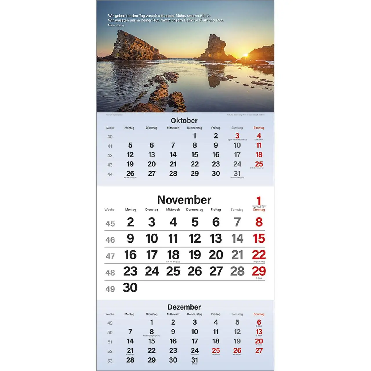 Bild: 9783754829561 | Gott segne meinen Tag 2026 | 3-Monats-Terminer | Kalender | 14 S.