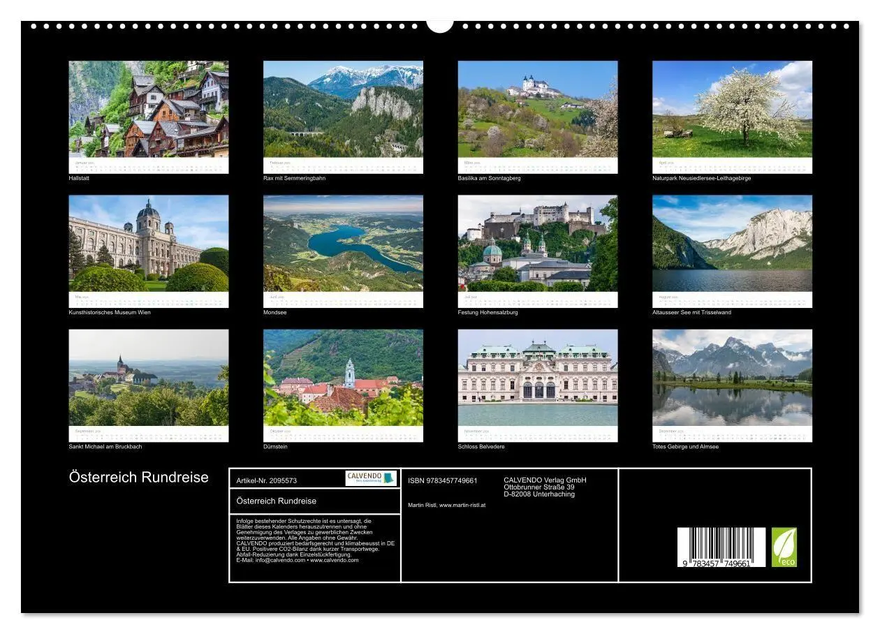 Bild: 9783457749661 | Österreich Rundreise (hochwertiger Premium Wandkalender 2026 DIN A2...