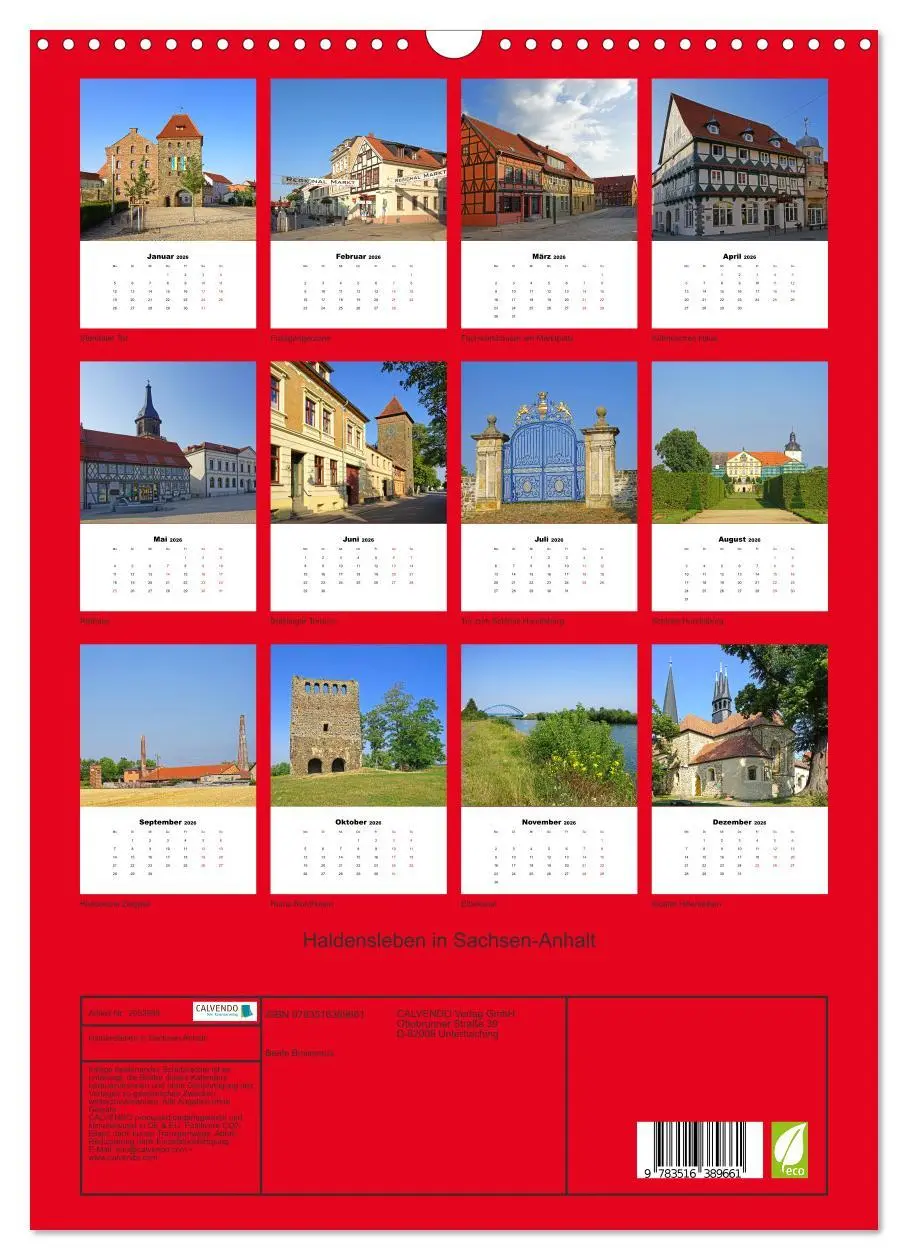 Bild: 9783516389661 | Haldensleben in Sachsen-Anhalt (Wandkalender 2026 DIN A3 hoch),...